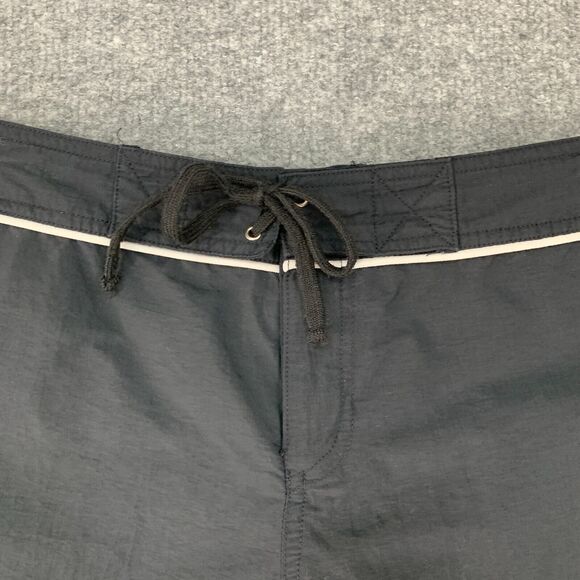 Vintage Ralph Lauren Board Shorts Mens S Small Black Nylon Drawstring Tie Beach - Picture 4 of 12